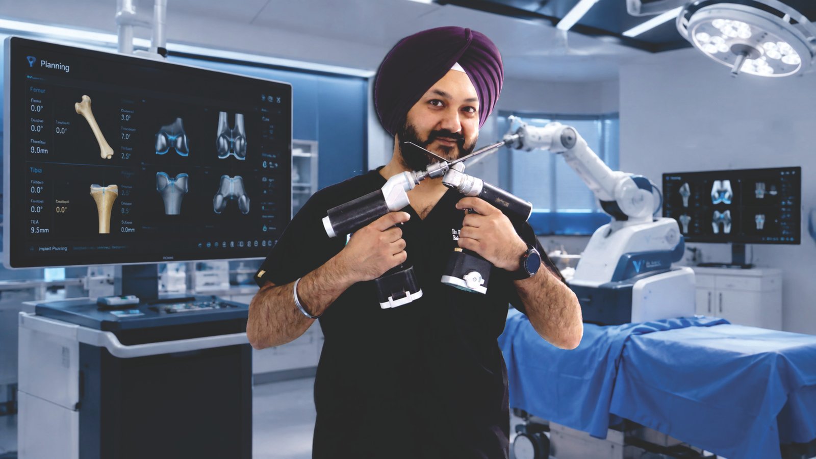 Dr. Nagpal demonstrating robotic surgical planning